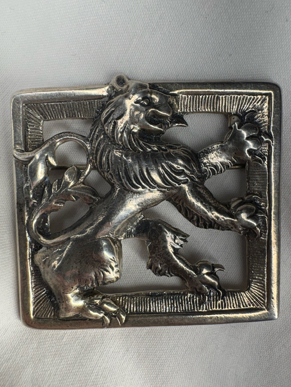 Vintage Guglielmo Cini Sterling Silver Leo Lion Brooch Pin